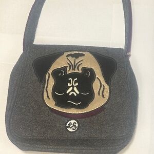 Lulu Guinness pug handbag, like new